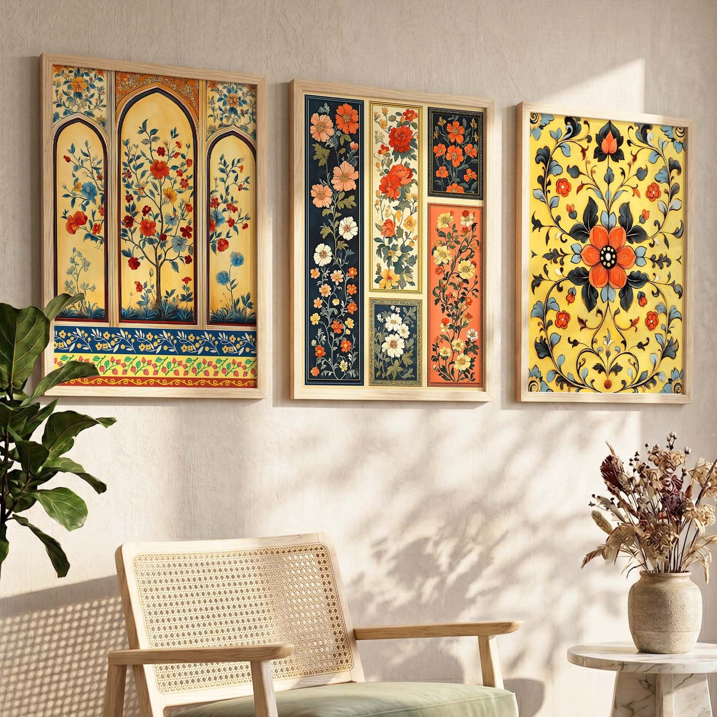 Floral  Wall  Art Paintings for Living Room - Wall Poster With frames