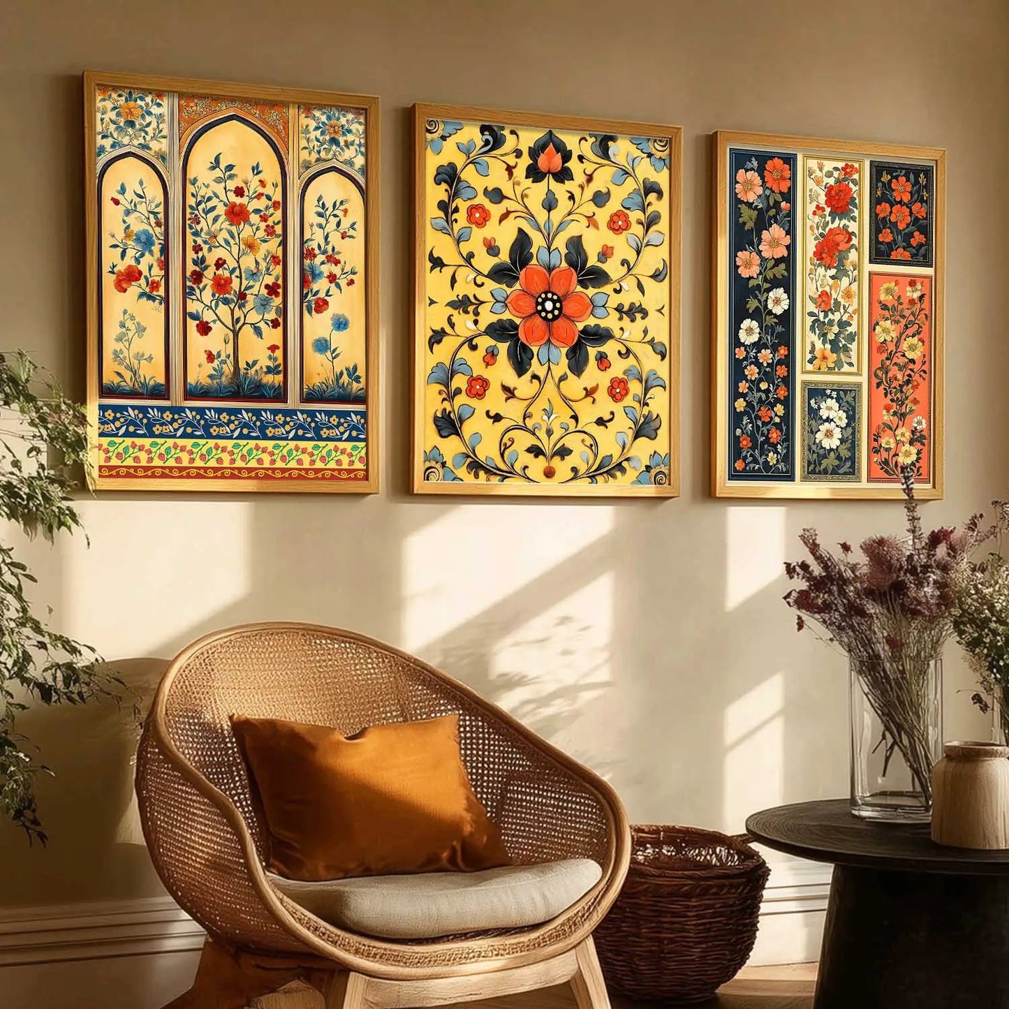 Floral  Wall  Art Paintings for Living Room - Wall Poster With frames