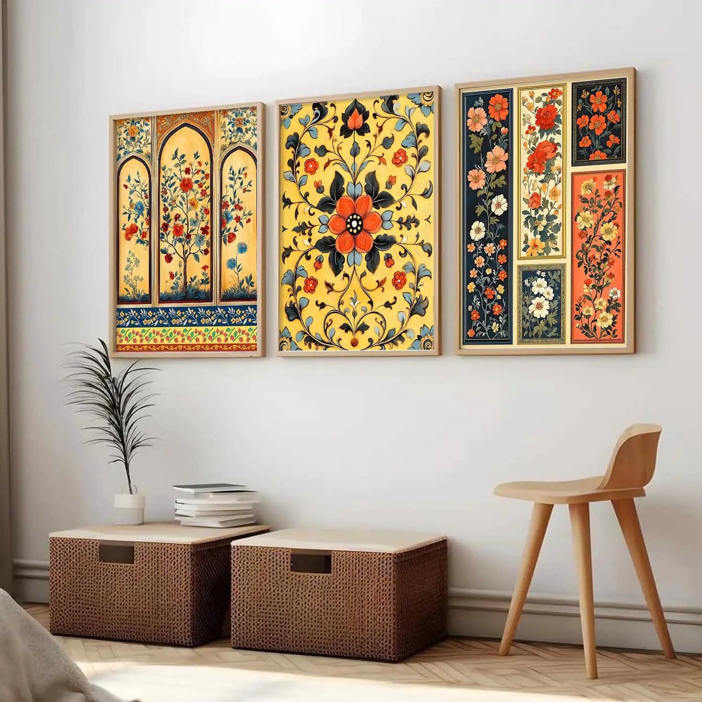 Floral  Wall  Art Paintings for Living Room - Wall Poster With frames