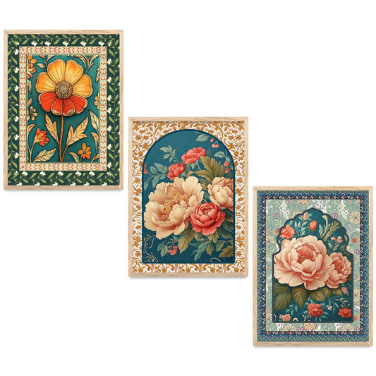Floral    Wall  Art  Paintings for Living Room - Wall Poster With frames