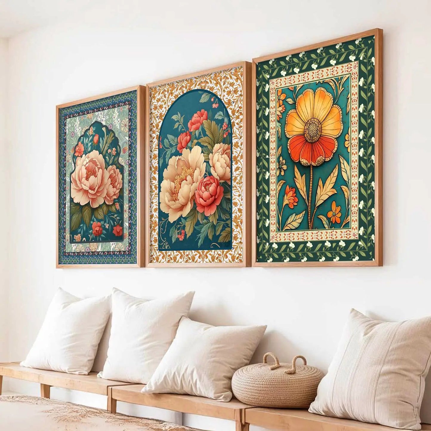 Floral    Wall  Art  Paintings for Living Room - Wall Poster With frames