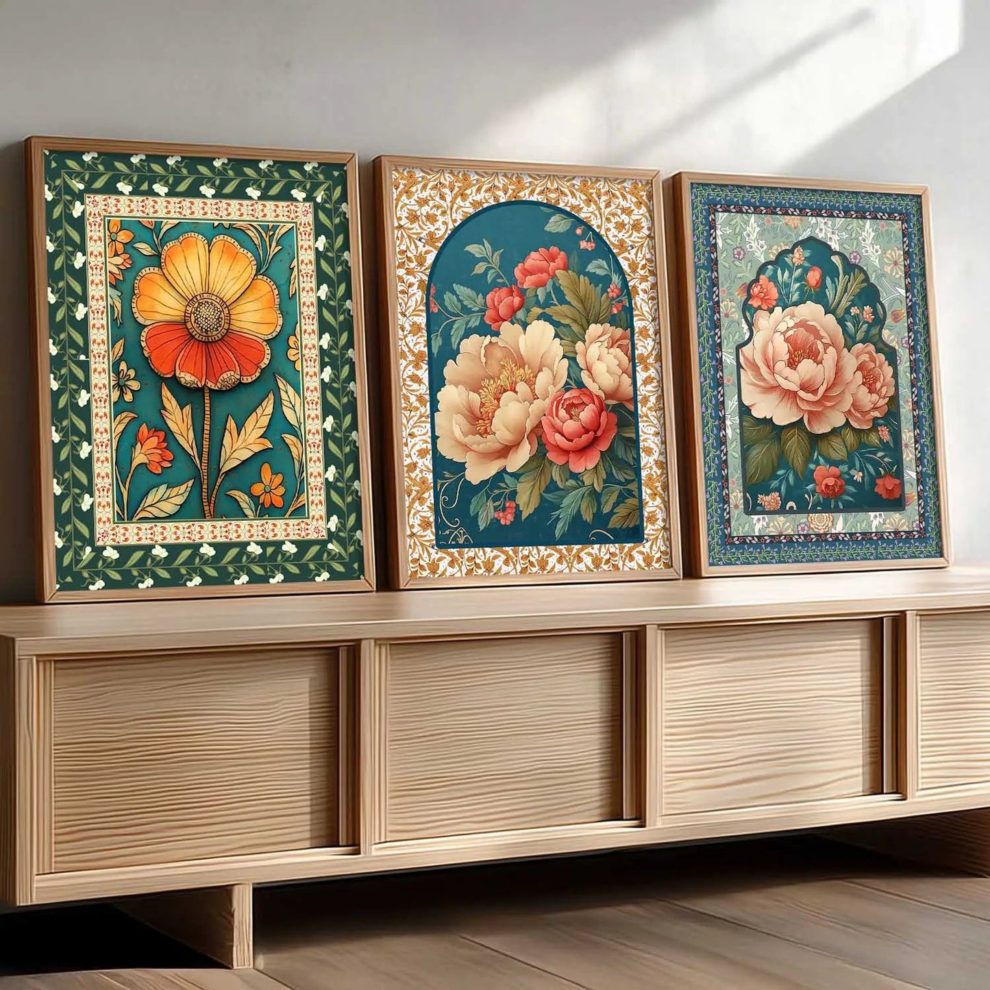 Floral    Wall  Art  Paintings for Living Room - Wall Poster With frames