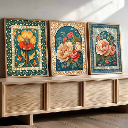 Floral    Wall  Art  Paintings for Living Room - Wall Poster With frames
