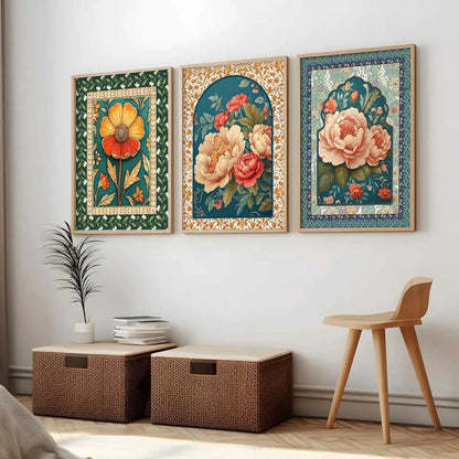 Floral    Wall  Art  Paintings for Living Room - Wall Poster With frames