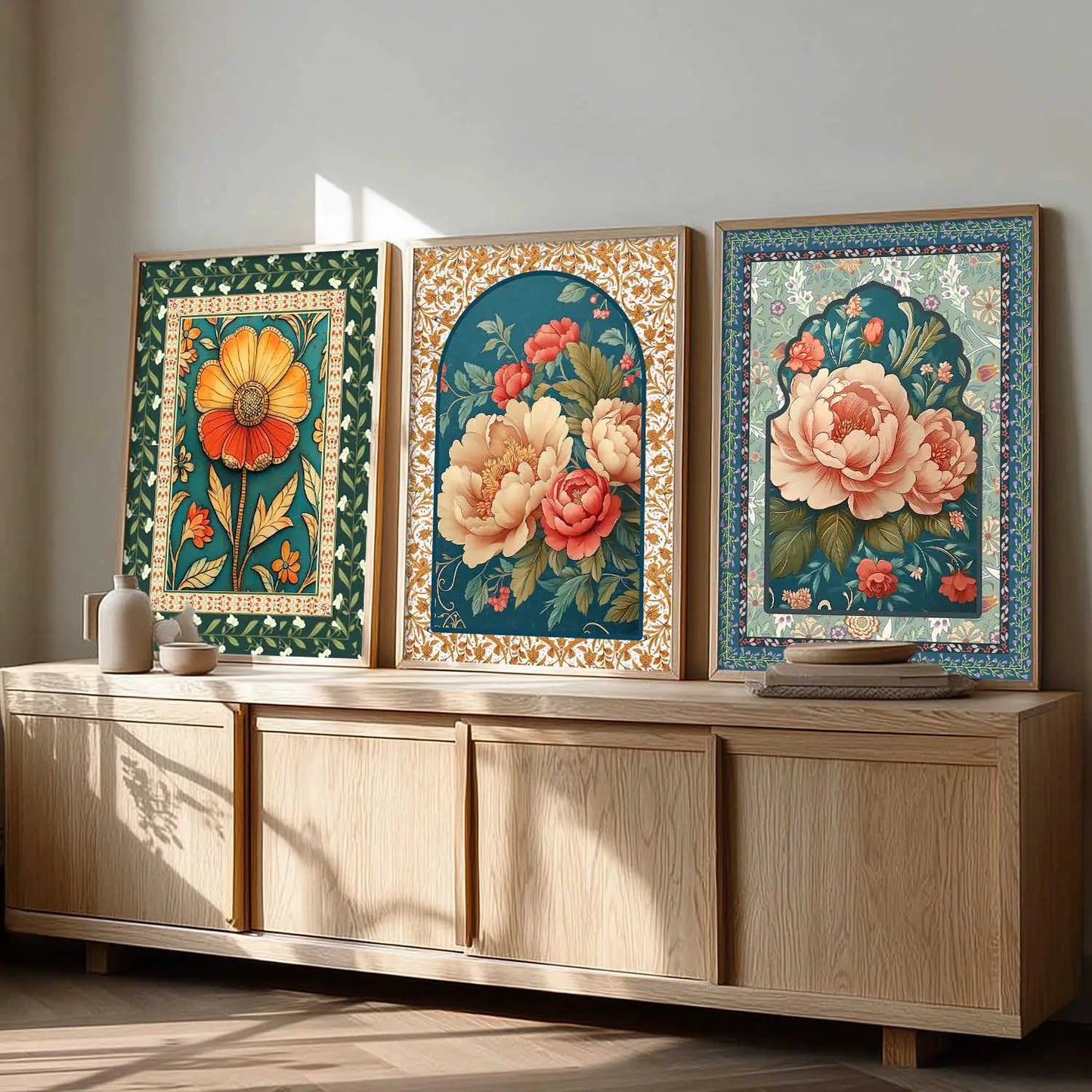 Floral    Wall  Art  Paintings for Living Room - Wall Poster With frames