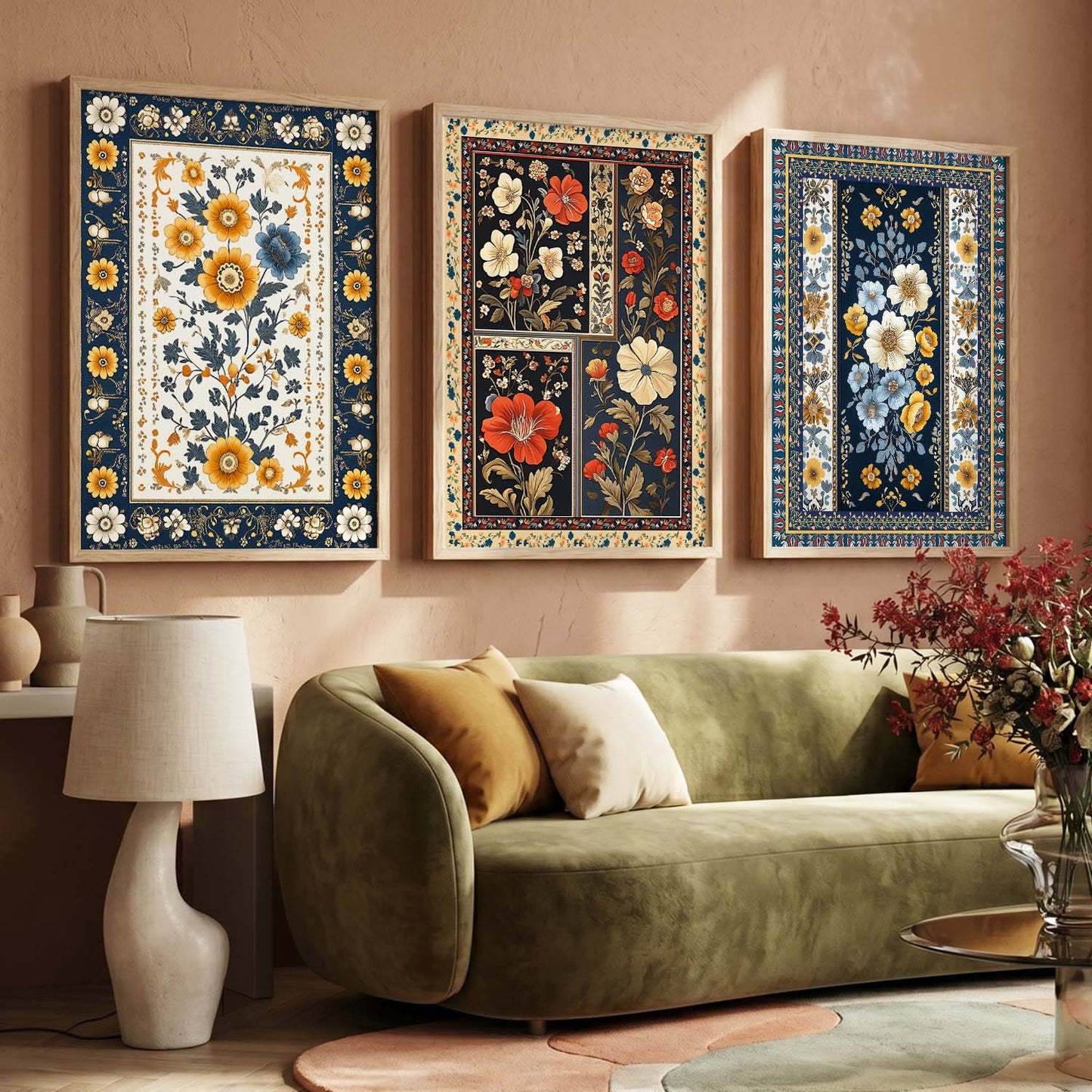 Floral  Wall  Art Paintings for Living Room - Wall Poster With frames