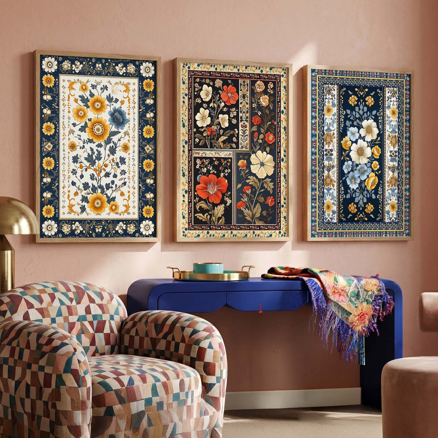 Floral  Wall  Art Paintings for Living Room - Wall Poster With frames