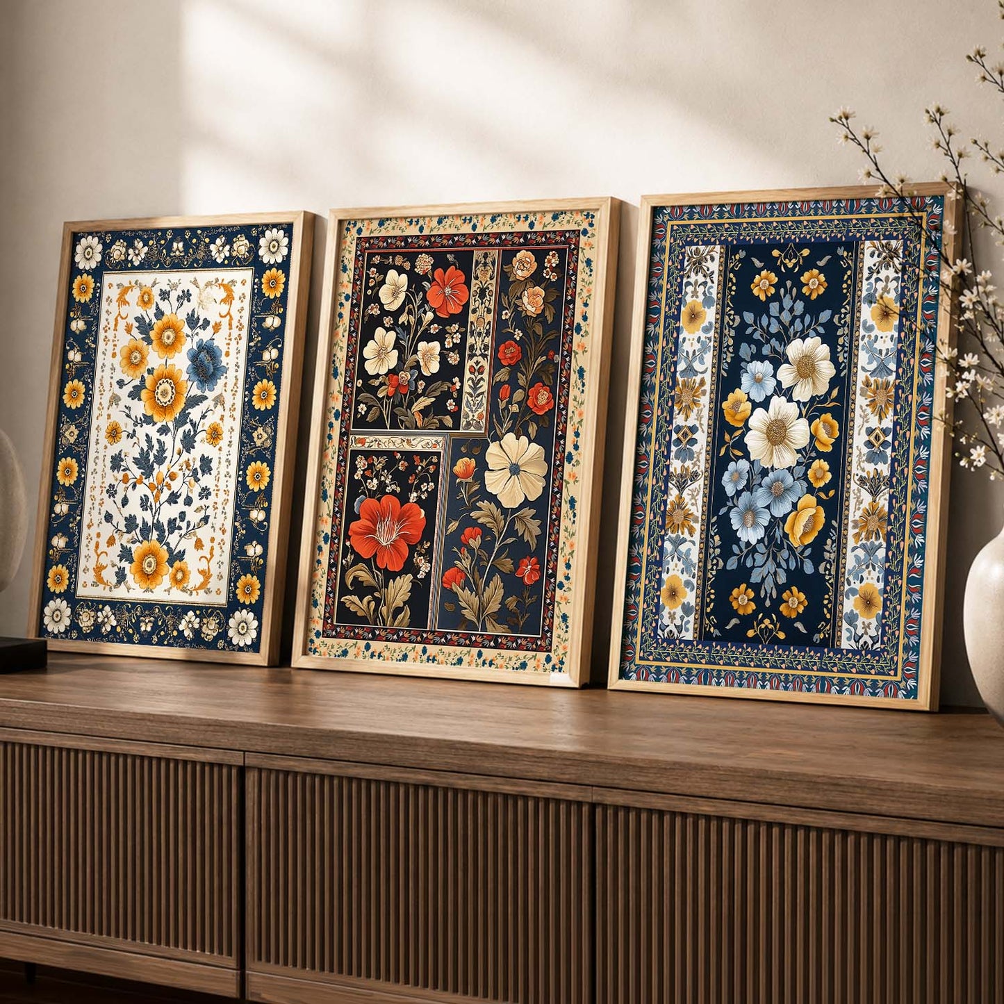 Floral  Wall  Art Paintings for Living Room - Wall Poster With frames