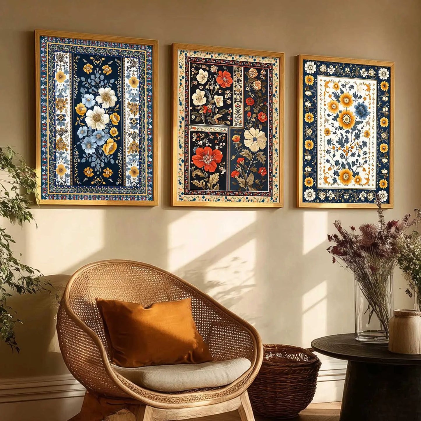 Floral  Wall  Art Paintings for Living Room - Wall Poster With frames