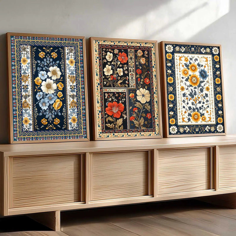 Floral  Wall  Art Paintings for Living Room - Wall Poster With frames