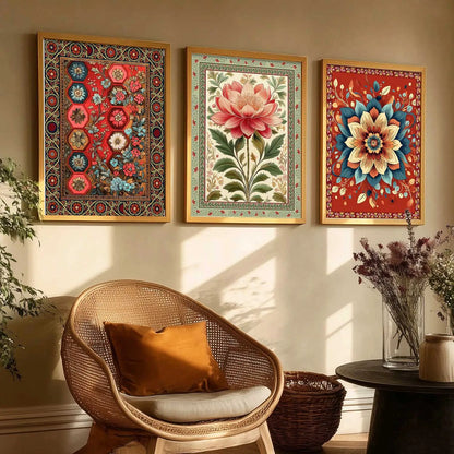 Floral  Wall Art  Paintings for Living Room - Wall Poster With frames