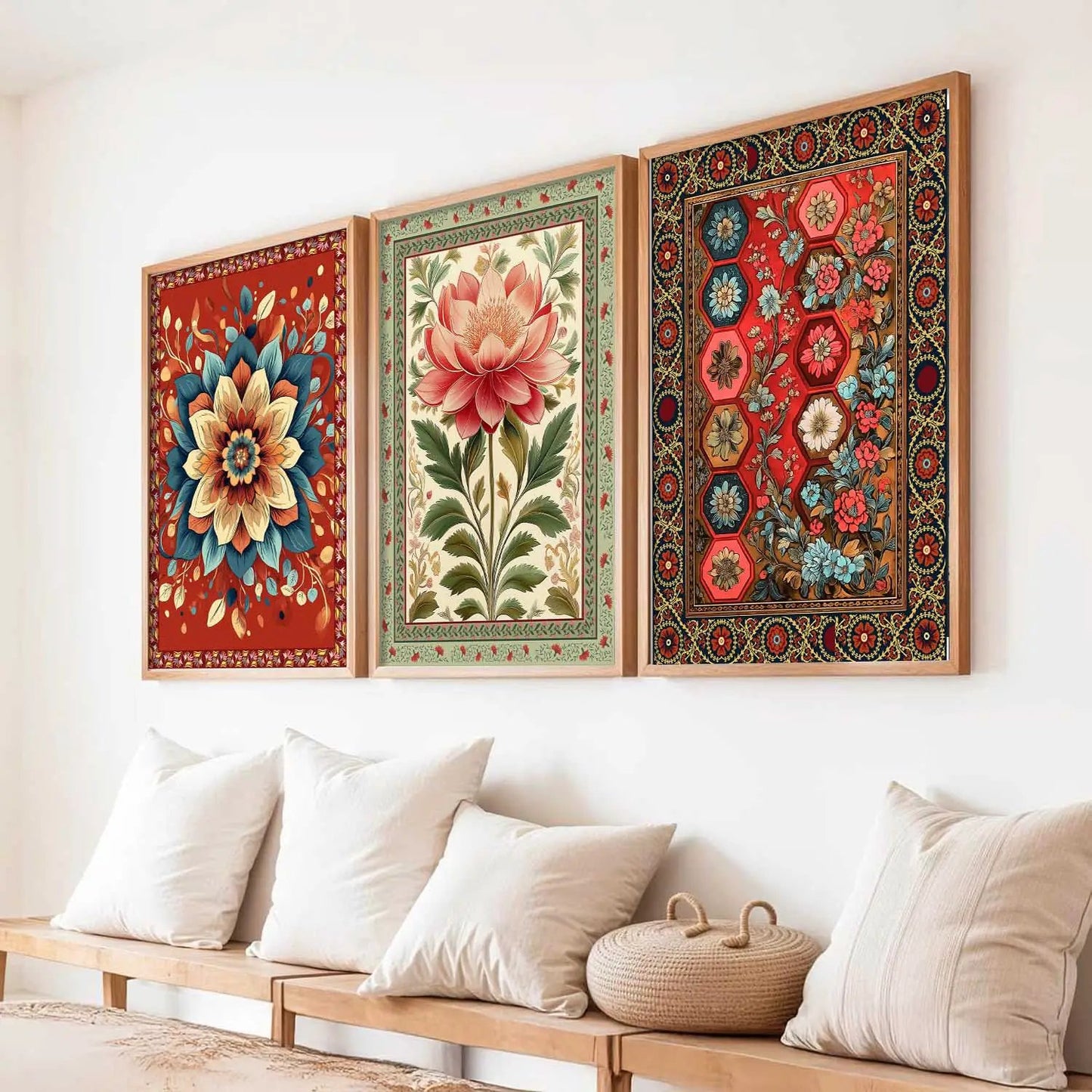 Floral  Wall Art  Paintings for Living Room - Wall Poster With frames