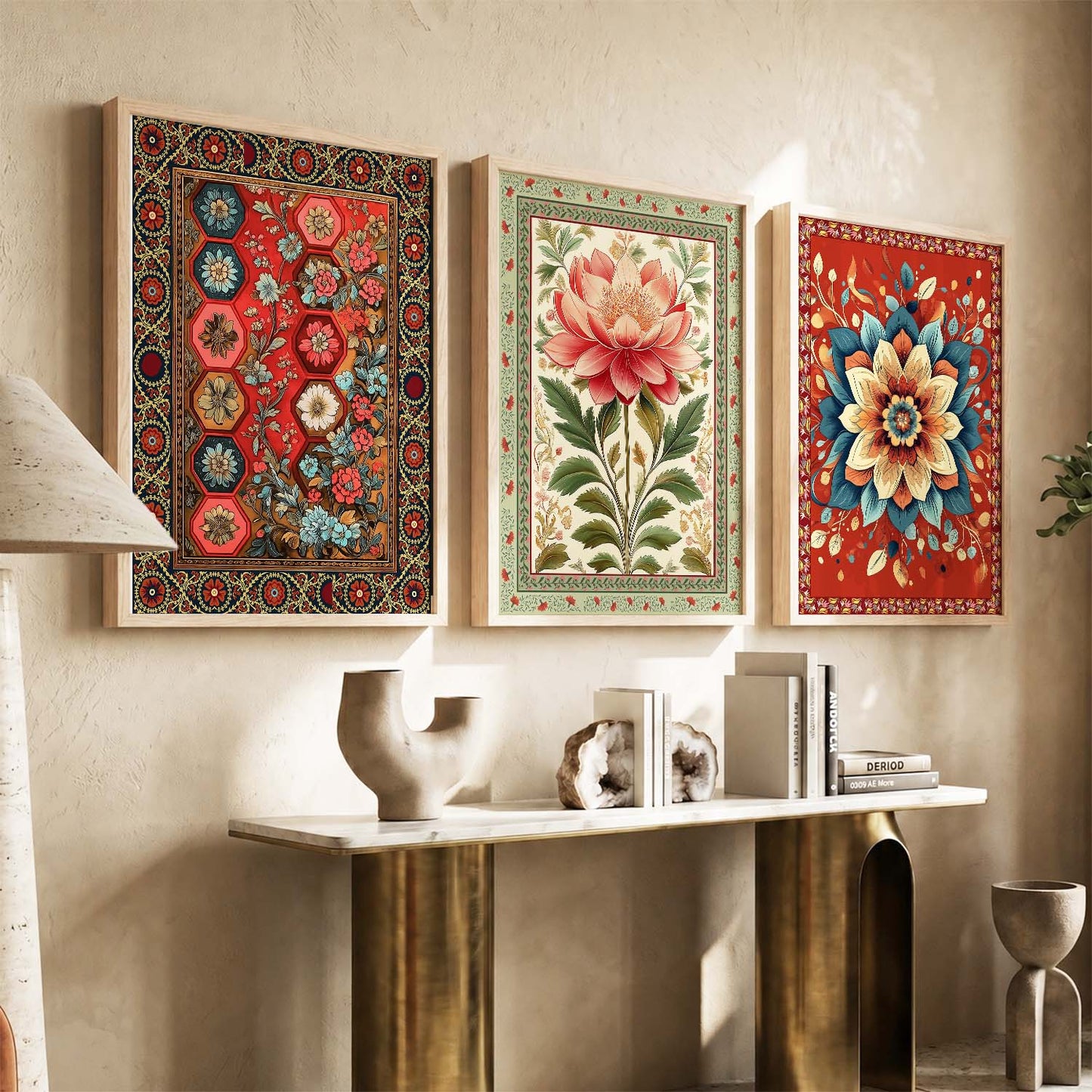 Floral  Wall Art  Paintings for Living Room - Wall Poster With frames