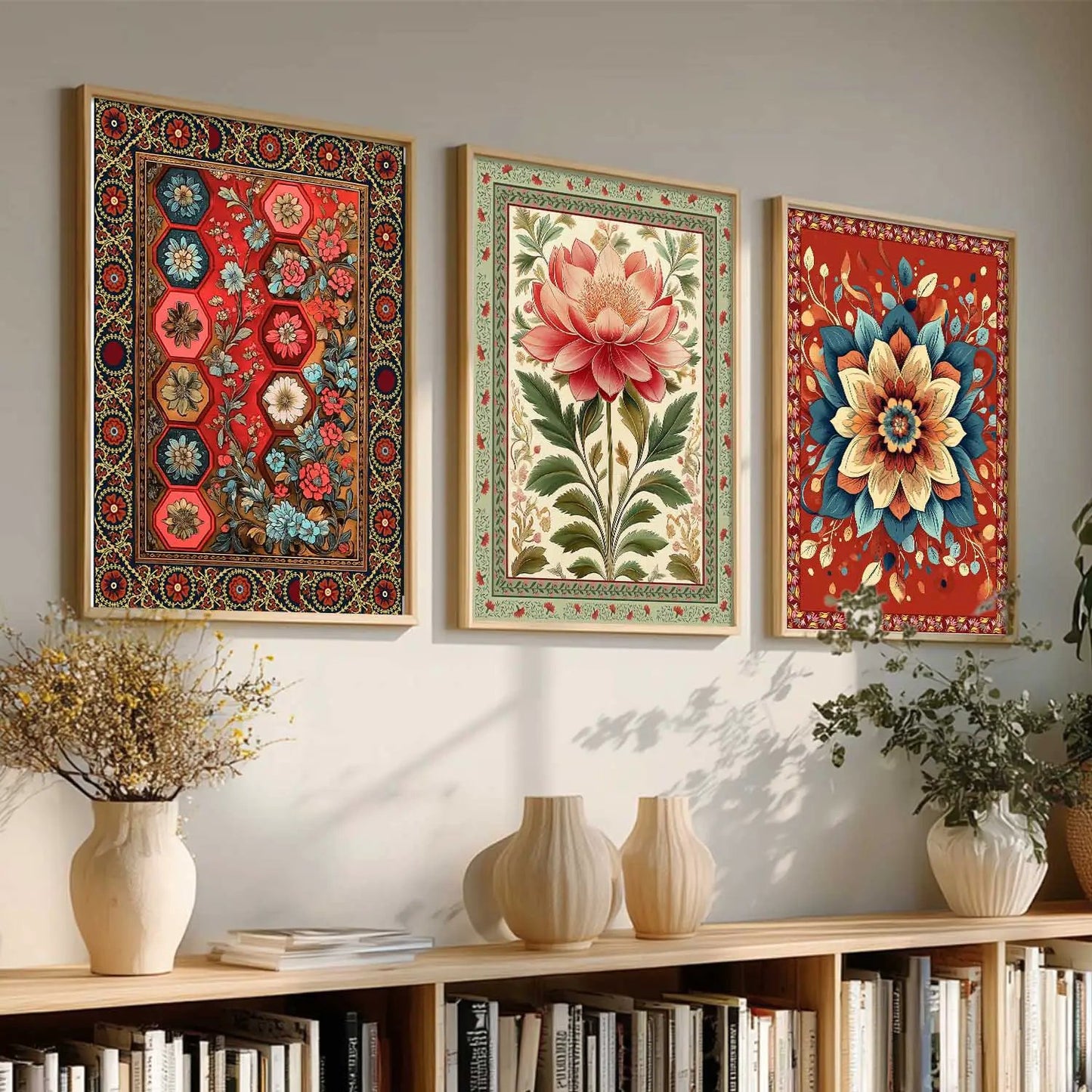 Floral  Wall Art  Paintings for Living Room - Wall Poster With frames