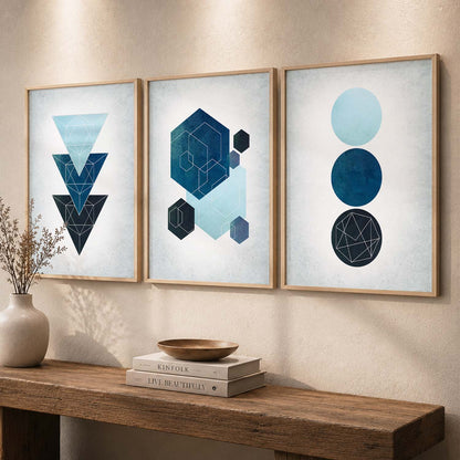 Framed Wall Posters / Prints for Bedroom with Frame : Geometric Art