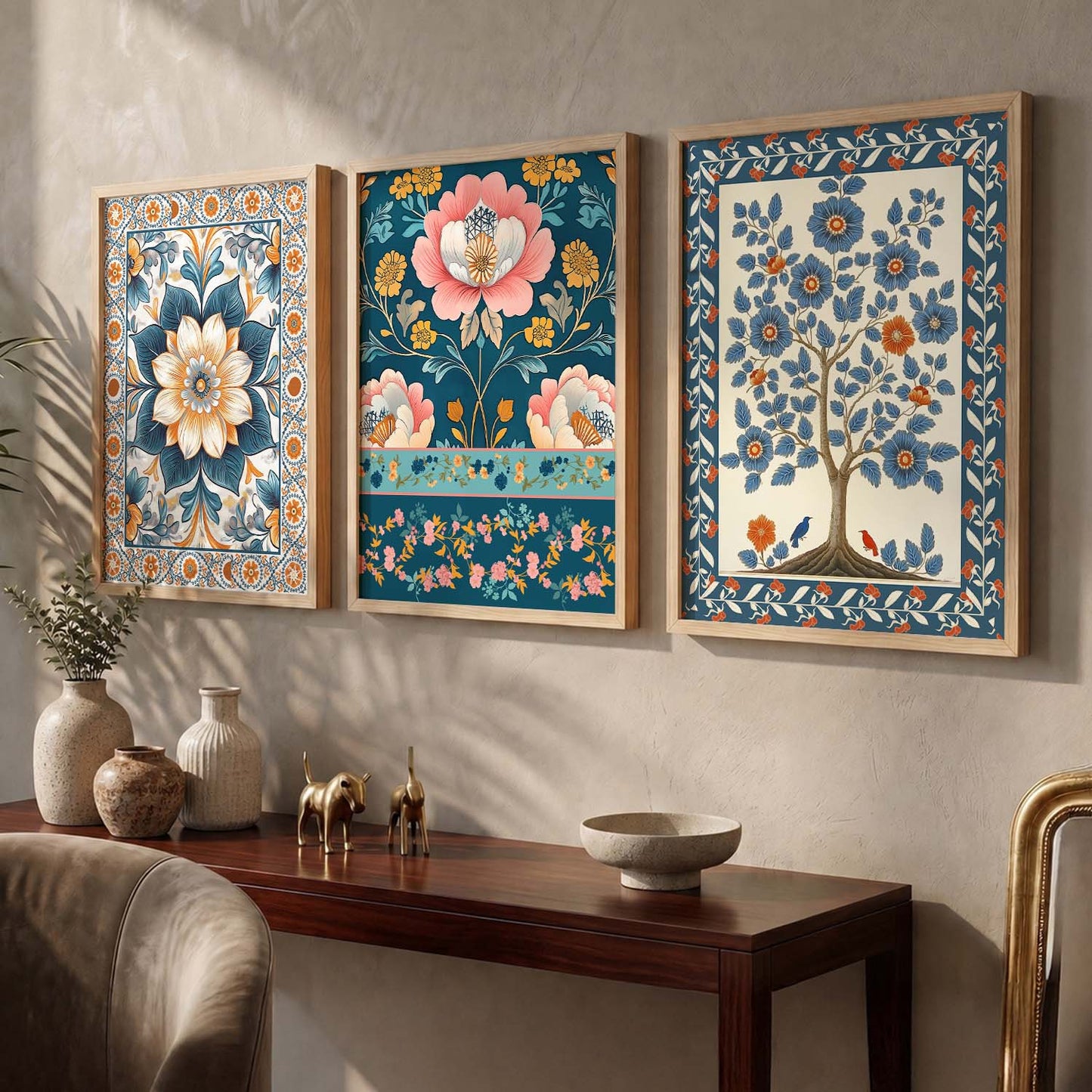 Traditional Wall  Art Paintings for Living Room - Wall Poster With frames