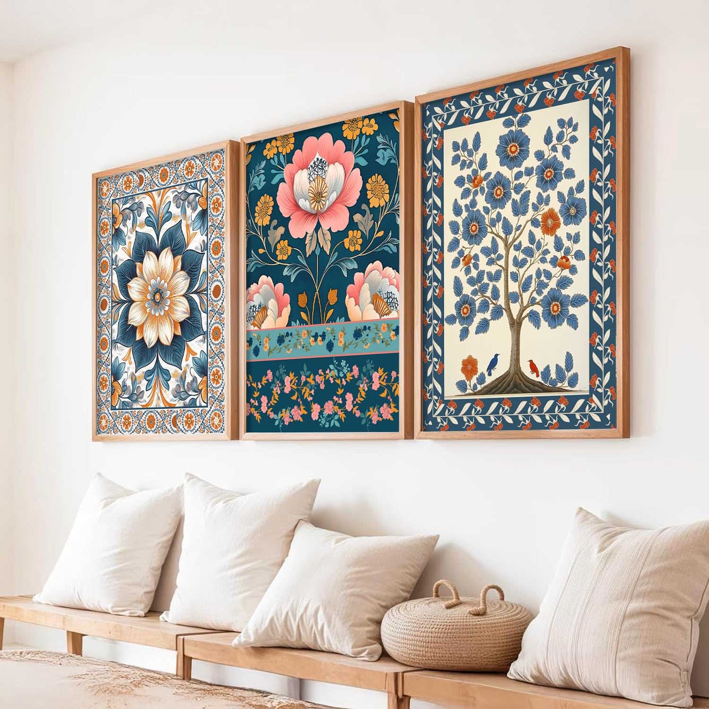 Floral  Wall  Art Paintings for Living Room - Wall Poster With frames