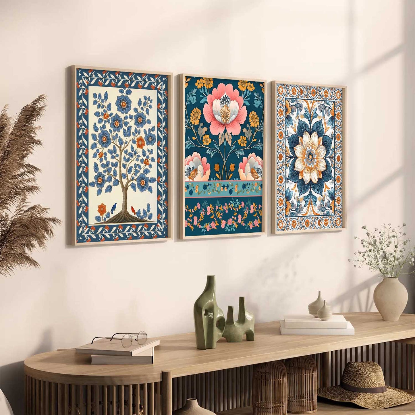 Floral  Wall  Art Paintings for Living Room - Wall Poster With frames