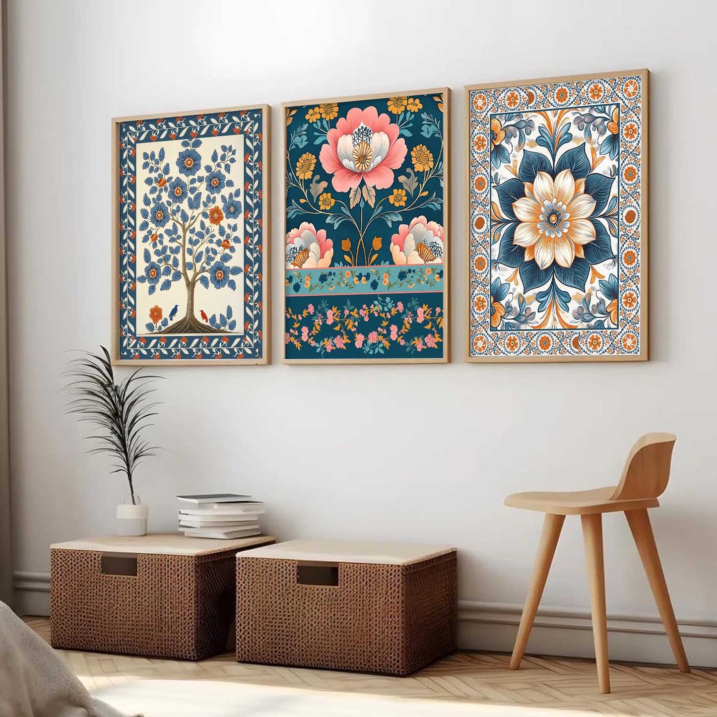 Floral  Wall  Art Paintings for Living Room - Wall Poster With frames