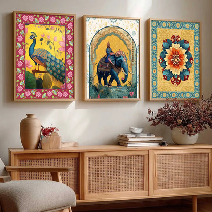 Traditional    Wall   Art  Paintings for Living Room - Wall Poster With frames