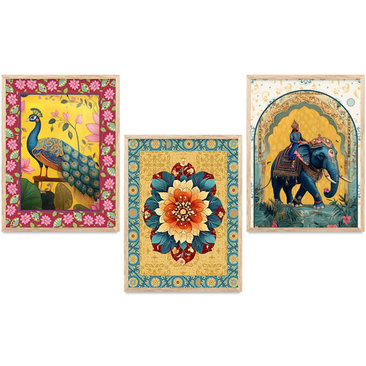 Traditional    Wall   Art  Paintings for Living Room - Wall Poster With frames