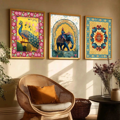 Traditional    Wall   Art  Paintings for Living Room - Wall Poster With frames