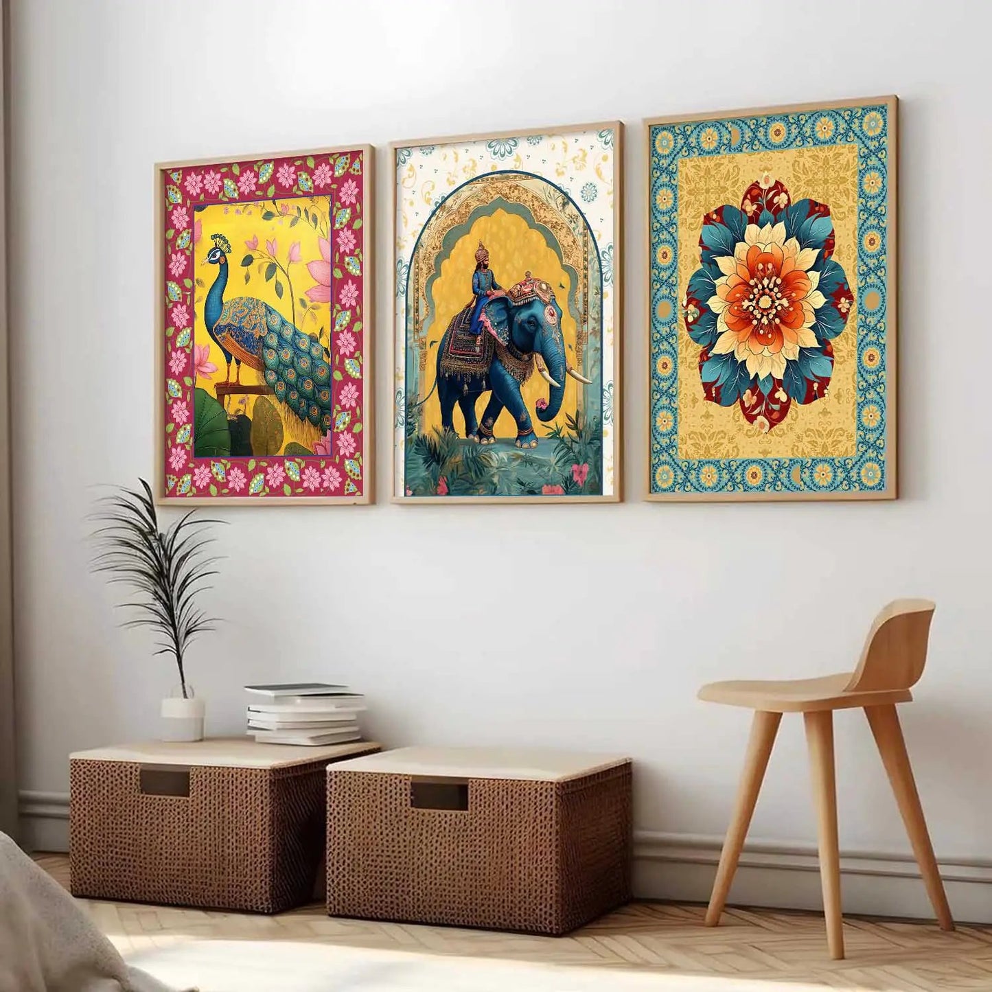 Traditional    Wall   Art  Paintings for Living Room - Wall Poster With frames