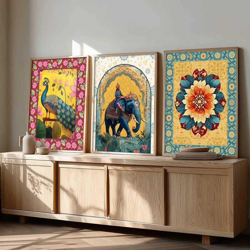 Traditional    Wall   Art  Paintings for Living Room - Wall Poster With frames