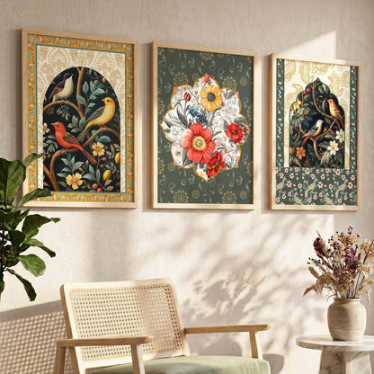 Floral  Wall Art Paintings for Living Room - Wall Poster With frames
