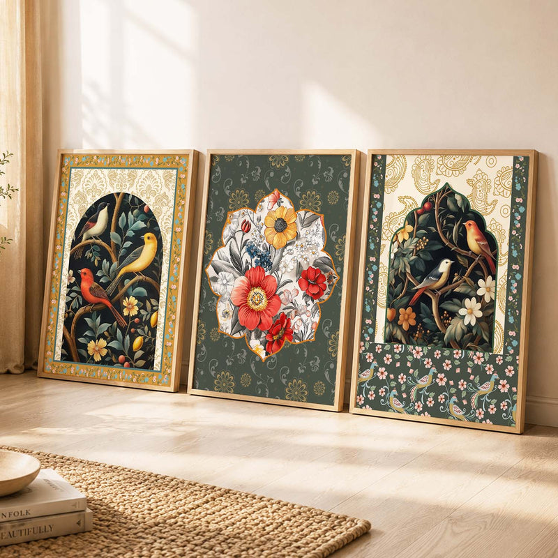 Floral  Wall Art Paintings for Living Room - Wall Poster With frames