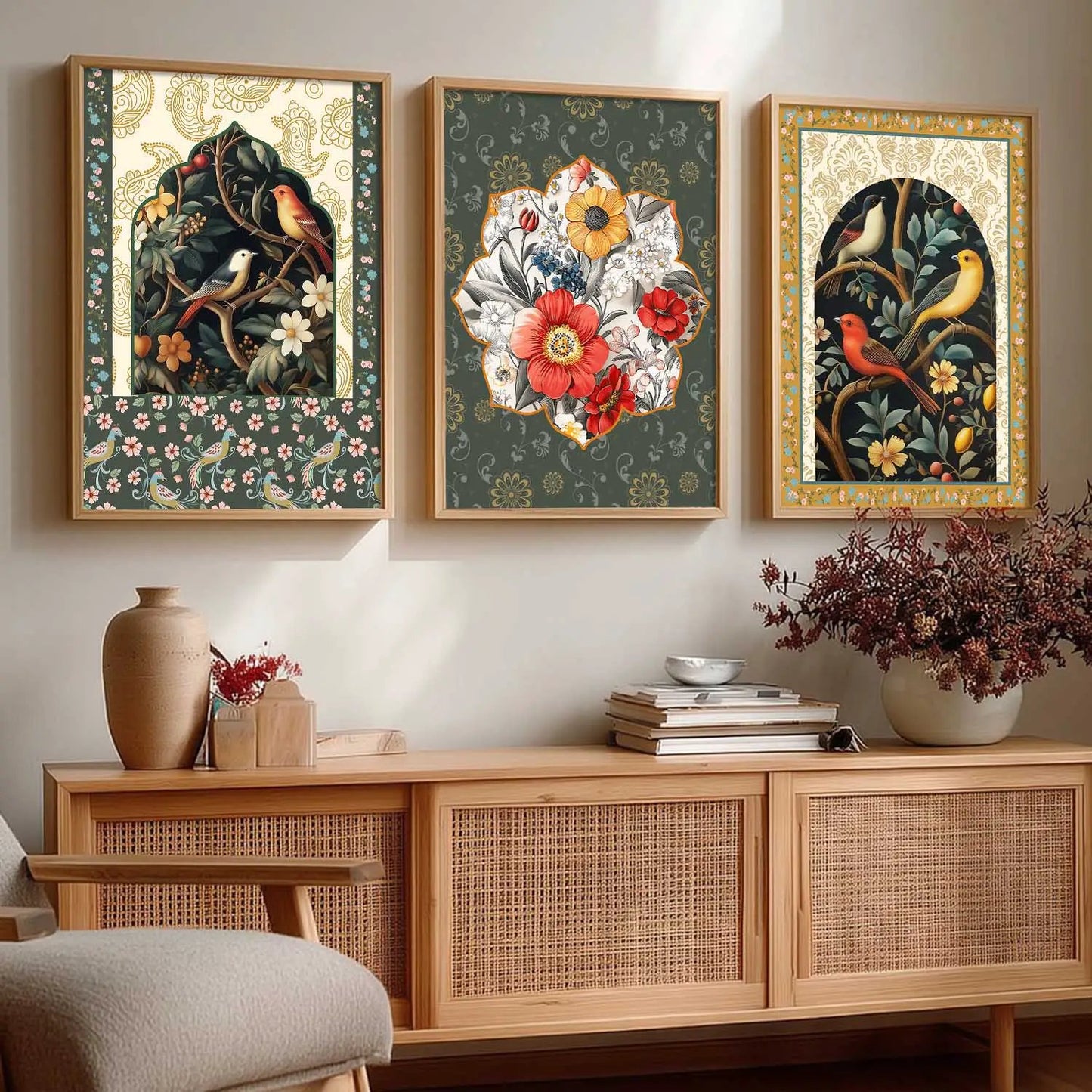 Floral  Wall Art Paintings for Living Room - Wall Poster With frames