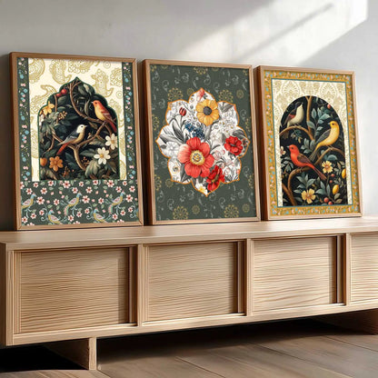 Floral  Wall Art Paintings for Living Room - Wall Poster With frames