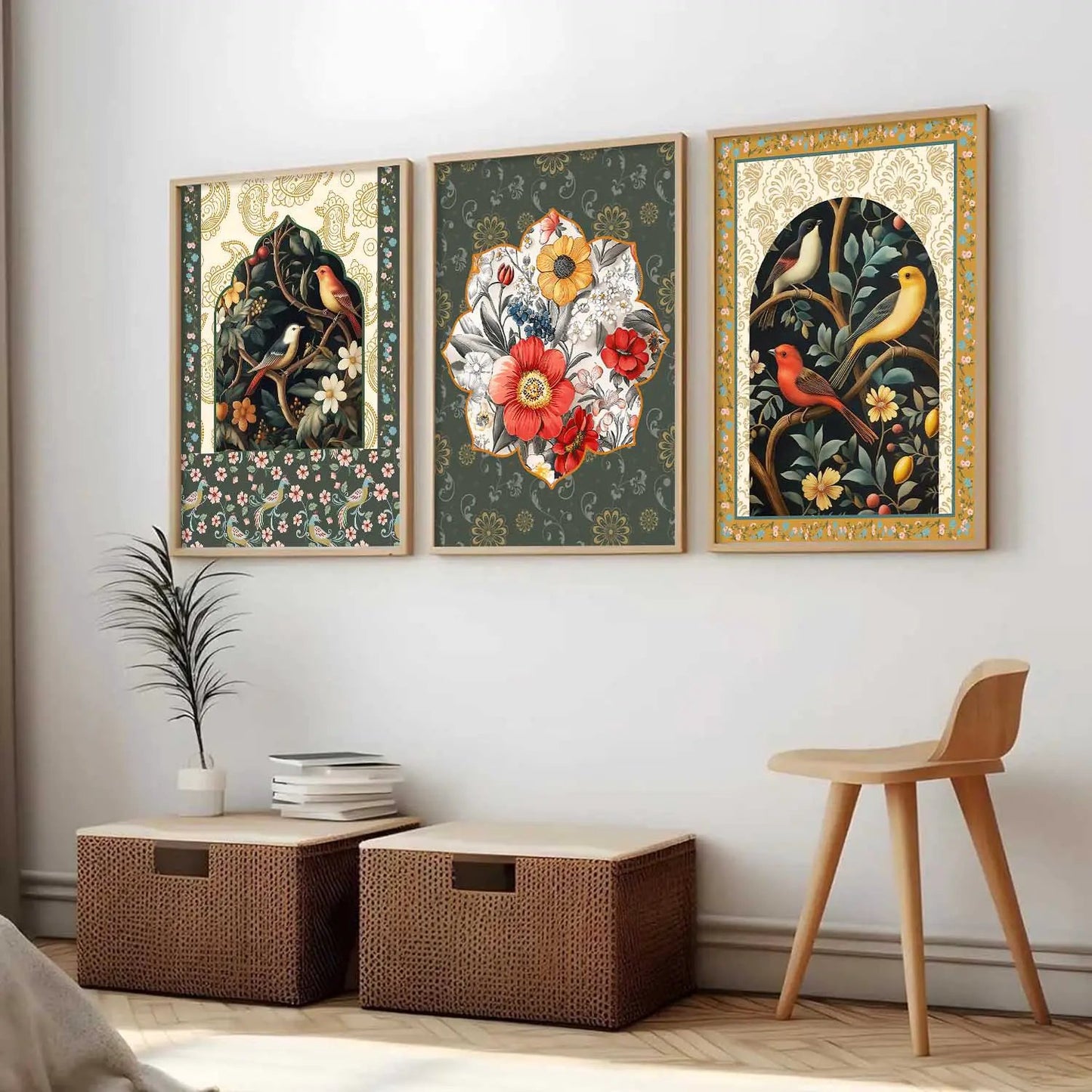 Floral  Wall Art Paintings for Living Room - Wall Poster With frames