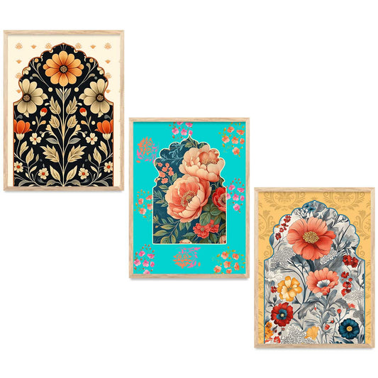 Floral   Wall Art Paintings for Living Room - Wall Poster With frames
