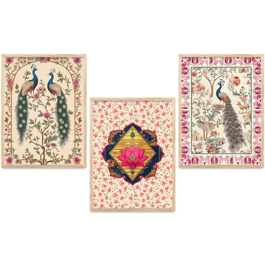 Madhubani   Wall  Art Paintings for Living Room - Wall Poster With frames