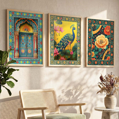 Traditional Wall  Art  Paintings for Living Room - Wall Poster With frames