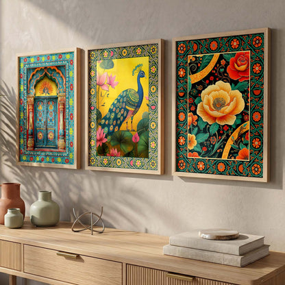 Traditional Wall  Art  Paintings for Living Room - Wall Poster With frames