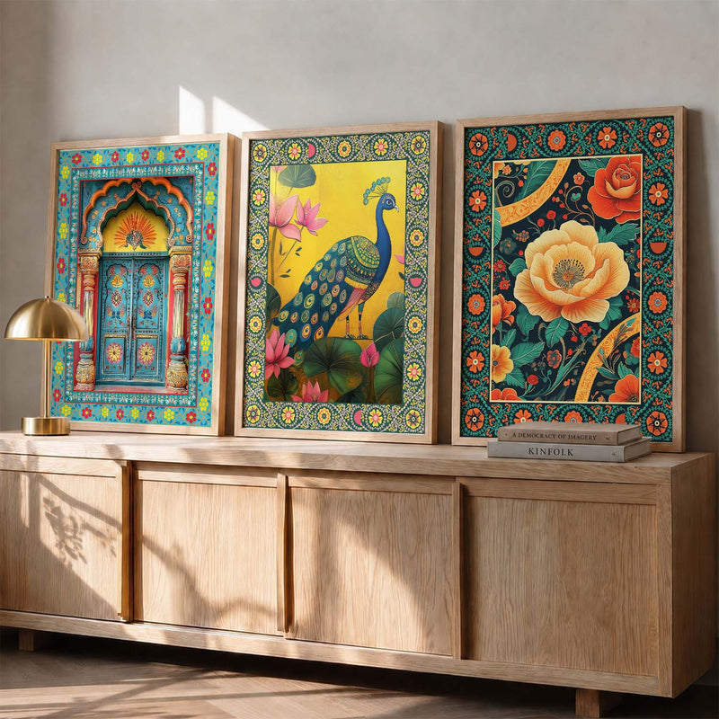 Traditional Wall  Art  Paintings for Living Room - Wall Poster With frames