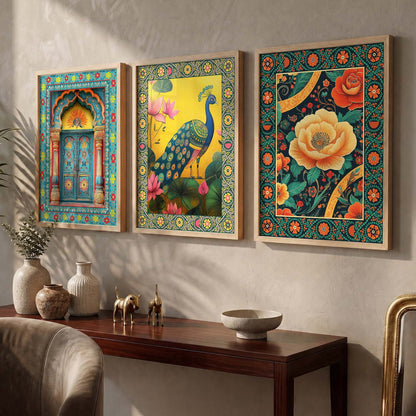 Traditional Wall  Art  Paintings for Living Room - Wall Poster With frames