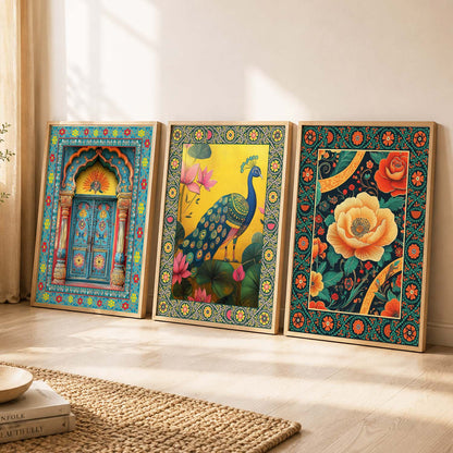 Traditional Wall  Art  Paintings for Living Room - Wall Poster With frames