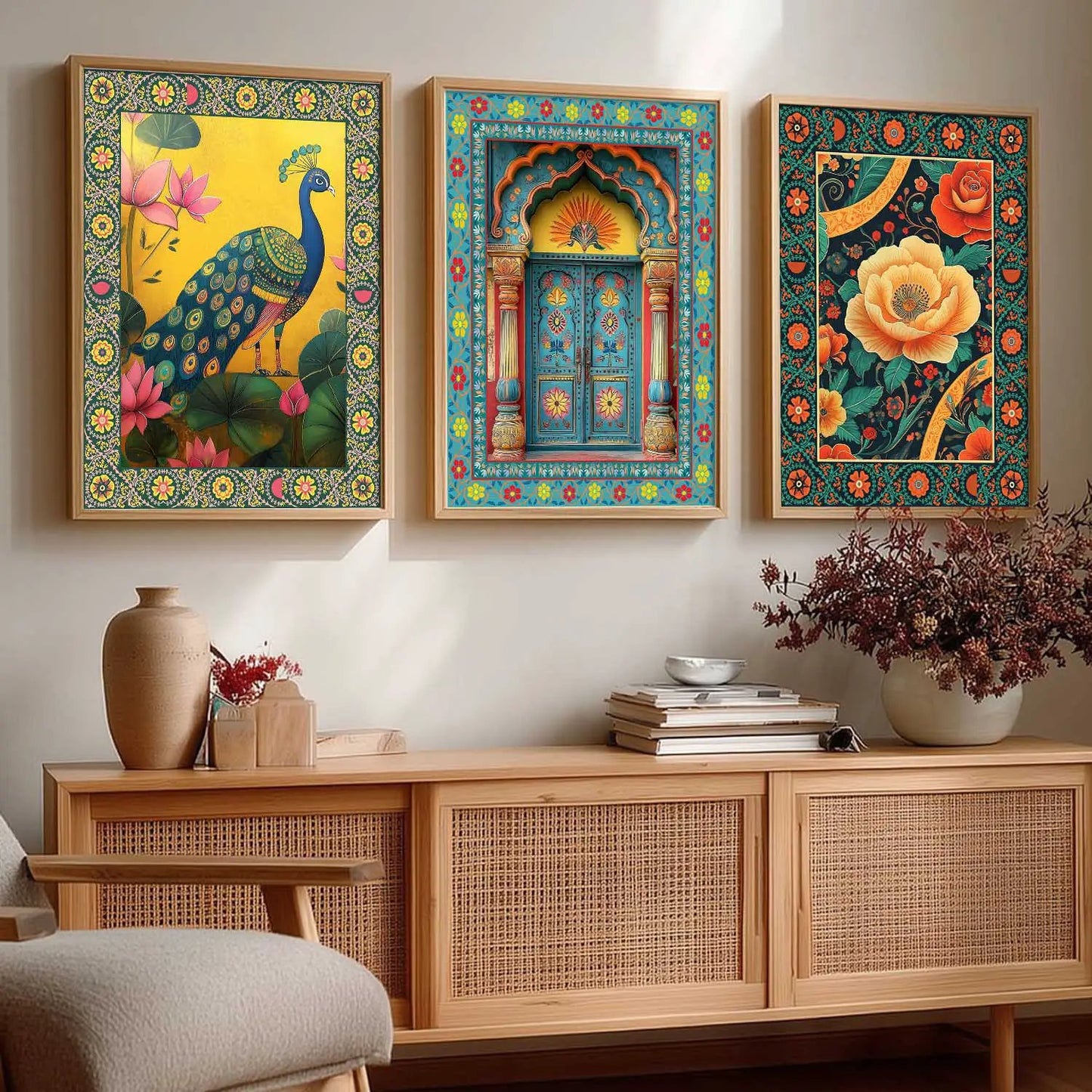 Traditional Wall  Art  Paintings for Living Room - Wall Poster With frames