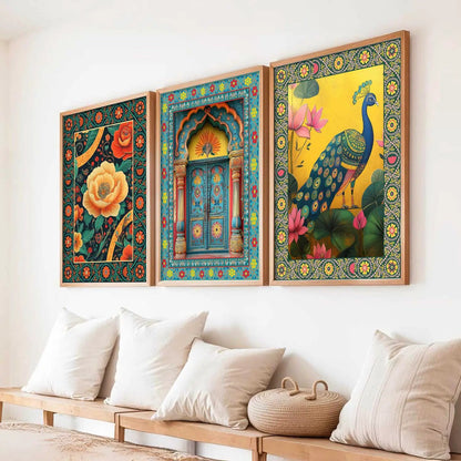Traditional Wall  Art  Paintings for Living Room - Wall Poster With frames