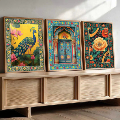 Traditional Wall  Art  Paintings for Living Room - Wall Poster With frames
