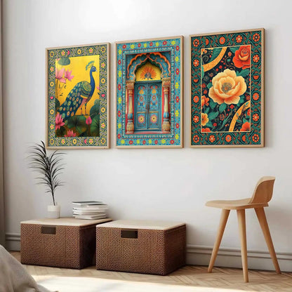 Traditional Wall  Art  Paintings for Living Room - Wall Poster With frames