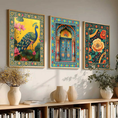 Traditional Wall  Art  Paintings for Living Room - Wall Poster With frames