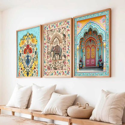 Traditional Wall  Art  Paintings for Living Room - Wall Poster With frames