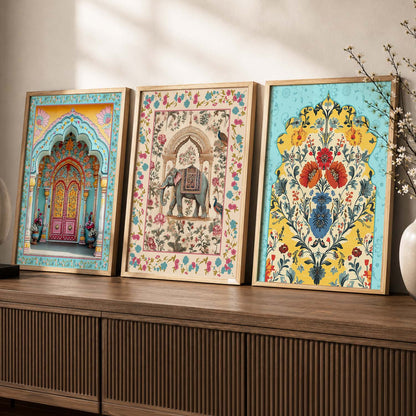 Traditional Wall  Art  Paintings for Living Room - Wall Poster With frames