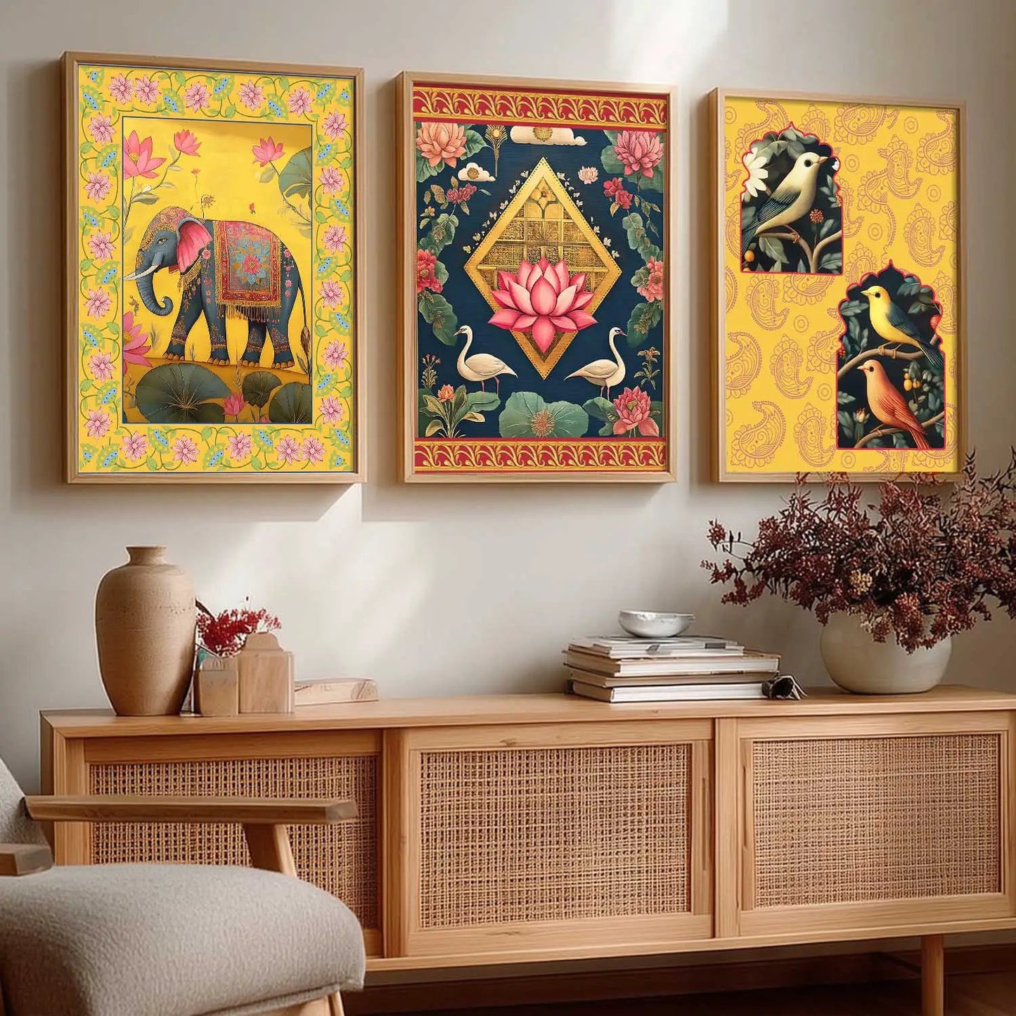 Traditional Wall  Art Paintings for Living Room - Wall Poster With frames