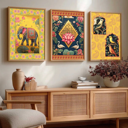 Traditional Wall  Art Paintings for Living Room - Wall Poster With frames