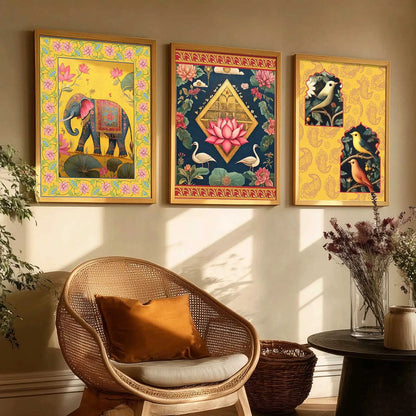 Traditional Wall  Art Paintings for Living Room - Wall Poster With frames